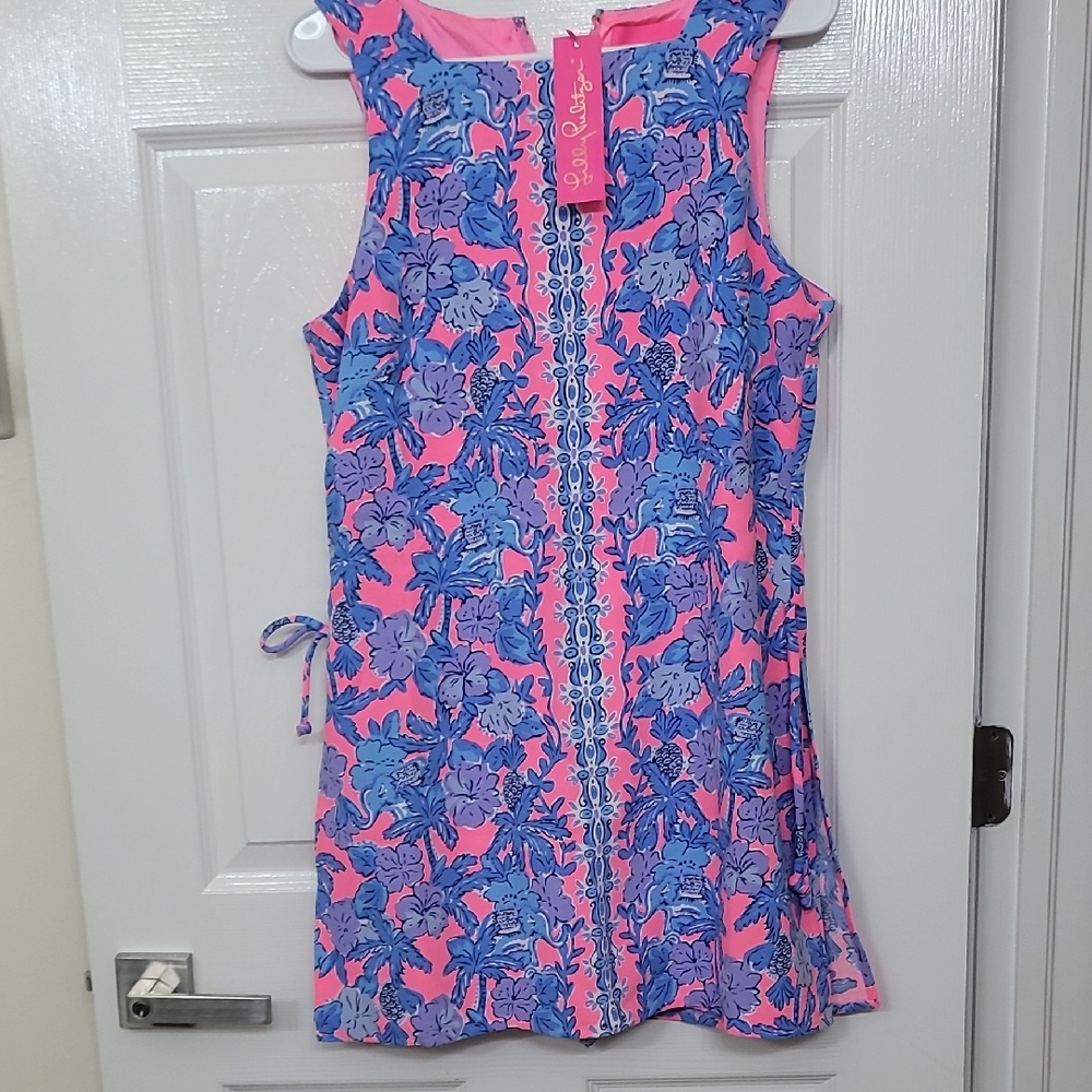Lilly Pulitzer Vibrant Pink and Blue Jumpsuit